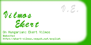 vilmos ekert business card